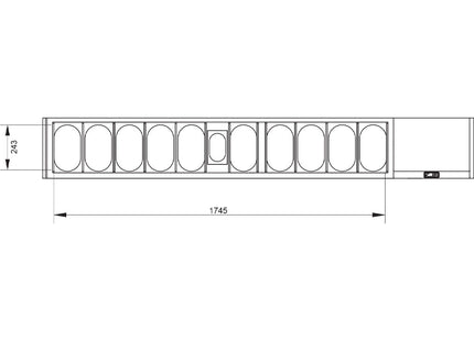 Refrigerated structure GN 10x1/4, 1x1/9 , with lid