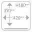 Vacuum machine, stainless steel tank 370x420xh180 mm. 21 m3/h TOUCH screen