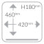 Vacuum machine, stainless steel tank 460x420xh180 mm. 21 m3/h TOUCH screen