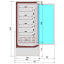 Wall-mounted freezer element, self-service, swinging doors - FULL BLACK