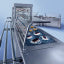 Tray sliding top, tilting downwardsle