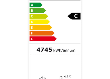 Negative ventilated display case 382 liters - 5 fixed levels - BLACK