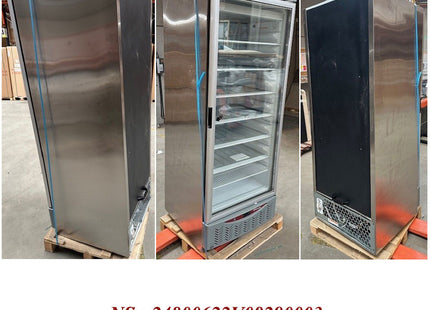 Statisk fryser, glaslåge, 525 liter, GN2/1+600x400, rustfrit stål