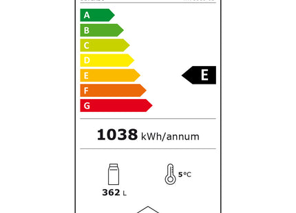Ventilert displayenhet positiv 382 liter SVART