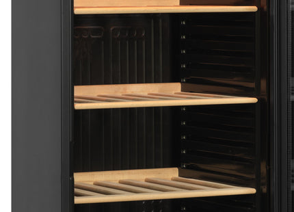 Vinplade, ventileret, 380 liter, SORT