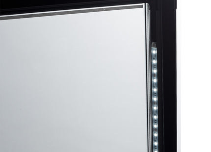 Ventilated fridge, glass door, 525 liters, GN2/1+600x400, white