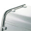 Frontal window pane sneeze guard, in tempered glass