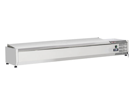 Cooling table, ventilated, 3 doors GN 1/1, with backsplash, on wheels, 2 with brakes