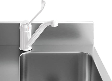 Ventilated "wall" cooling table, ventilated, 2 doors GN 1/1, with sink