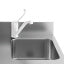 Ventilated "wall" cooling table, ventilated, 3 doors GN 1/1, with sink