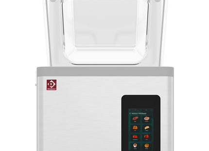 Vacuum machine, stainless steel tank 370x420xh180 mm. 21 m3/h TOUCH screen