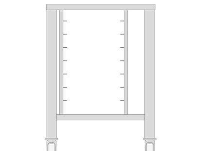 Table with Wheels for Steamer 5X 2/3 GN