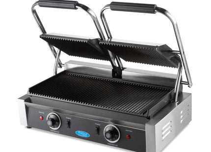 Grill Contact - Rainuré - Plaque Double Grill - 2 x 22cm