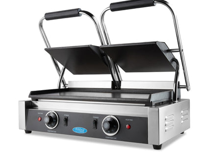 Kontakt Grill - Glat - Dobbelt Grillplade - 2 x 22cm