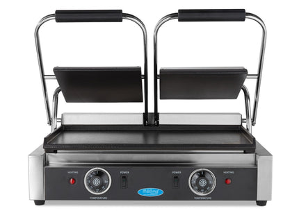 Kontakt Grill - Glat - Dobbelt Grillplade - 2 x 22cm