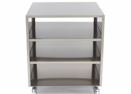 Rustfrit stål maskine bord - 60 x 60 cm - 120 kg bæreevne - på hjul