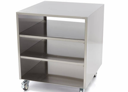 Rustfrit stål maskine bord - 60 x 60 cm - 120 kg bæreevne - på hjul