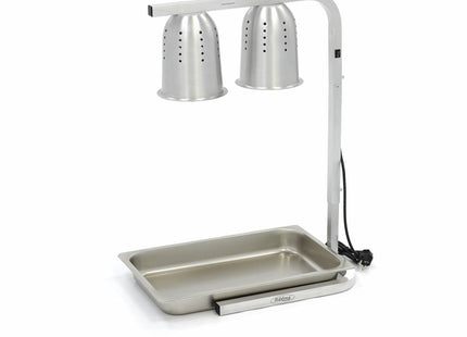 Lampe chauffante - 2 lampes - avec 2 lampes et 1 x récipient GN 1/1