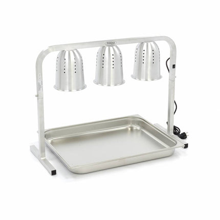 Topná lampa – 3 lampy – včetně 3 lamp a 1 x 2/1 GN nádobky