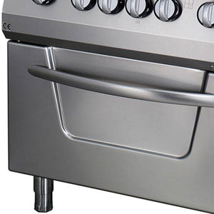 Zwaar uitgevoerd fornuis - 4 branders - dubbele eenheid - 70 cm diep - met oven - elektrisch