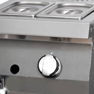 Heavy Duty Bain Marie - Enkel enhet - 70cm dyp - Gass