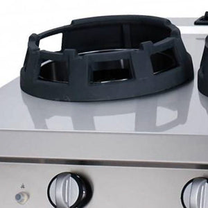 Heavy Duty Wok vařič – 2 x 28,5 cm pečící kroužky – dvojitá jednotka – hloubka 70 cm – plyn
