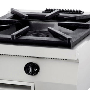 Premium komfyr - 1 brenner - dobbel enhet - 90 cm dyp - gass