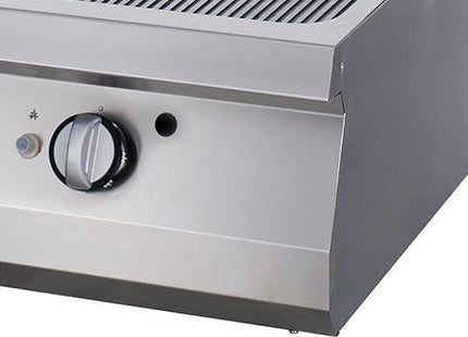 Premium grille - Rillet krom - Dobbel enhet - 90 cm dyp - Gass