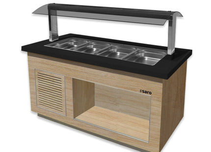 SARO salatbar til 4x 1/1 GN, 
model PREMIUM LINE SB-K170 OAK