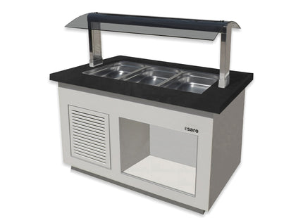 SARO salatbar til 3x 1/1 GN, 
model PREMIUM LINE SB-K130 hvid