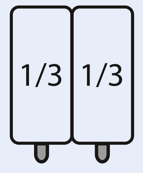 SARO E7/CPCEXC Nudelkurv-sæt: 2 x 1/3 GN