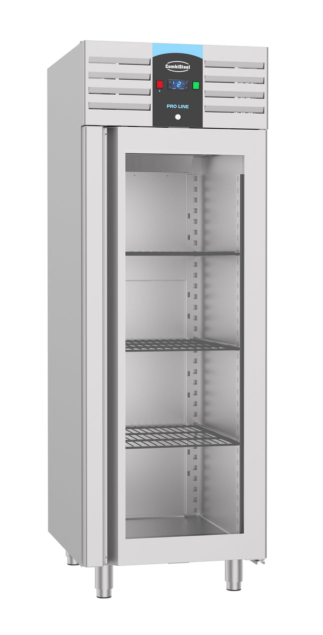 KÜHLSCHRANK SS GLASTÜR MONO BLOCK 700 LTR
