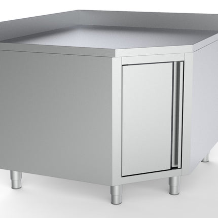WORKTABLE CORNER WITH DOOR AND UPSTAND 1000/1000 FOR 700MM TABLES