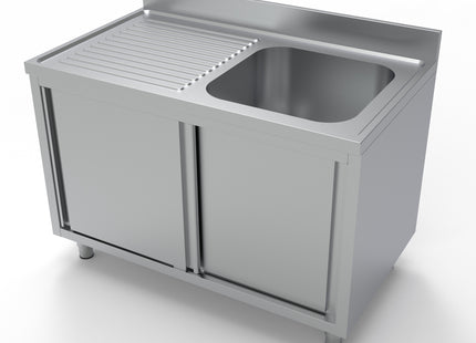 MEUBLE ÉVIER 700 PORTES COULISSANTES 1 À DROITE  1200