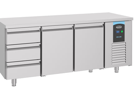 700 KÜHLTHEKE 2 TÜREN 3 SCHUBLADEN ENERGY LINE