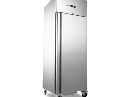 Fridge - 700L - 3 Adjustable Shelves (2/1GN) - on Wheels - Stainless Steel