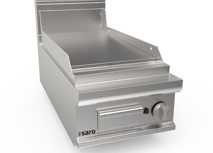 SARO gasgrillplade 400 mm bred bordmodel, glat 
Model LQ / FTG2BBL