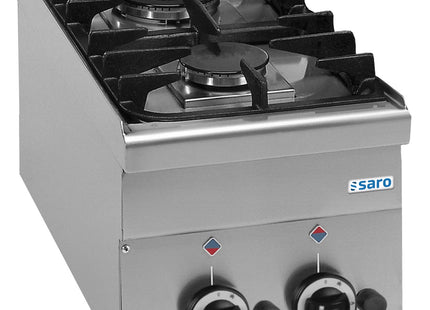SARO gaskomfur, 2 brændere, 600 Line, bordmodel G2S6