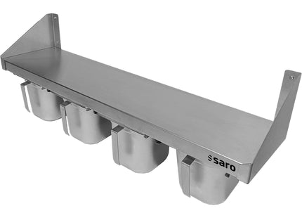 SARO krydderihylde i rustfrit stål 4 x 1/6 GN 
Model CAMILLE – detaljebillede 1