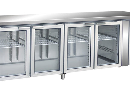SARO kølebord med 4 glasdøre, 
model GN 4100 TNG
