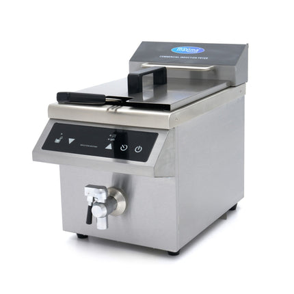 Fritteuse – 8 l – 1 Korb – Induktion – mit Ablasshahn