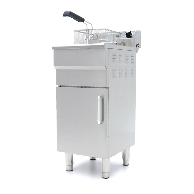 Deep Fryer - 16L - 1 Basket - with Drain Tap and Stand - 230V