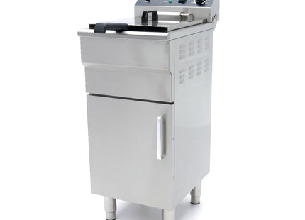 Deep Fryer - 16L - 1 Basket - with Drain Tap and Stand - 230V