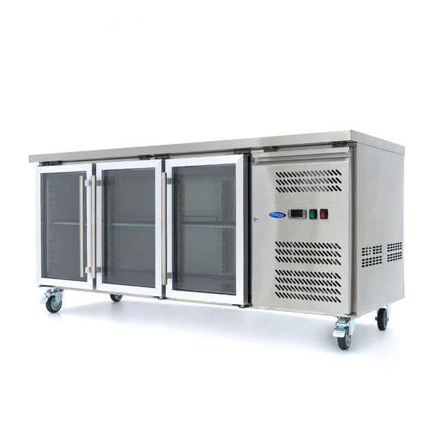 Counter Fridge - 180cm - 3 Glass Doors