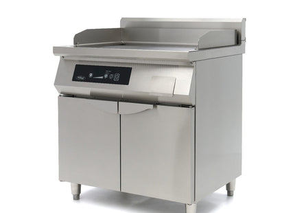 Induction Griddle 700 - Smooth and Grooved - 10000W - Double - with Stand