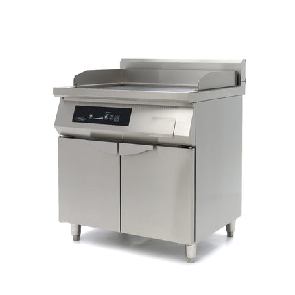 Plancha à induction 700 - Lisse et rainurée - 10000W - Double - avec support