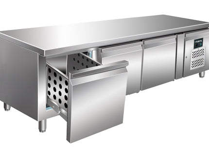 SARO undermonteret kølebord med 3 skuffer, 
model UGN 3100 TN-3S