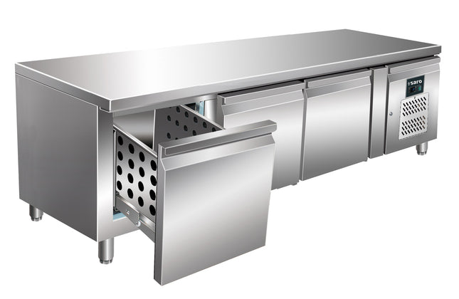 SARO undermonteret kølebord med 3 skuffer, 
model UGN 3100 TN-3S