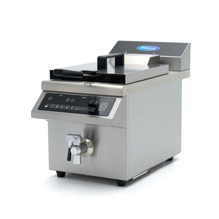 Fritteuse – 8 l – 1 Korb – Induktion – Hebesystem – mit Ablasshahn