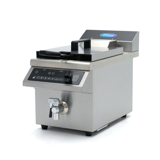 Deep Fryer - 8L - 1 Basket - Induction - Lift System - with Drain Tap